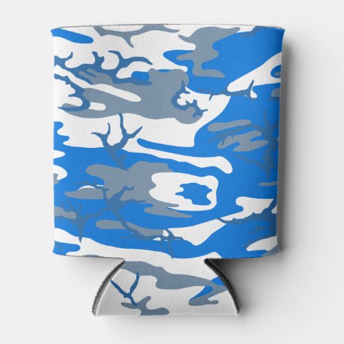 Ice Water Blue Camo Beverage Cozy Can Cooler