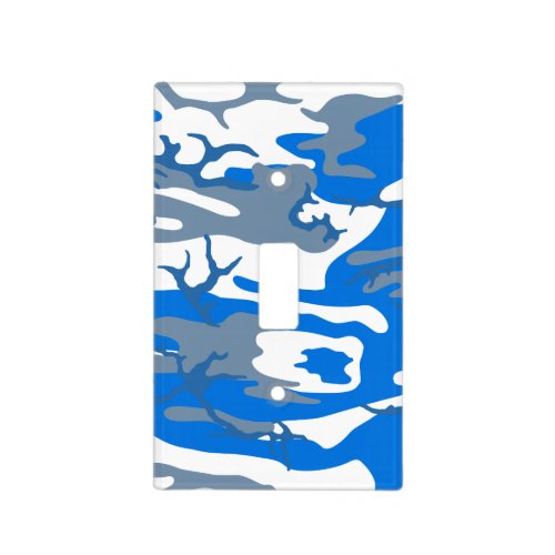 Ice Water Blue Camo Light Switch Cover