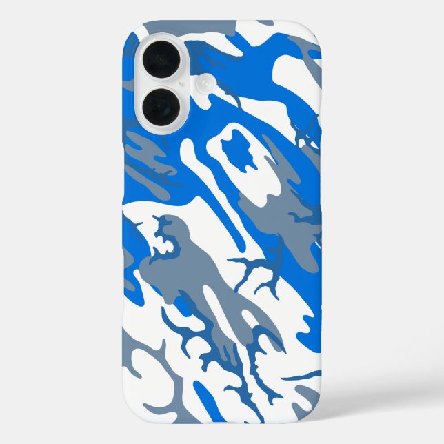 Ice Water Blue Camo Phone Case (Back)