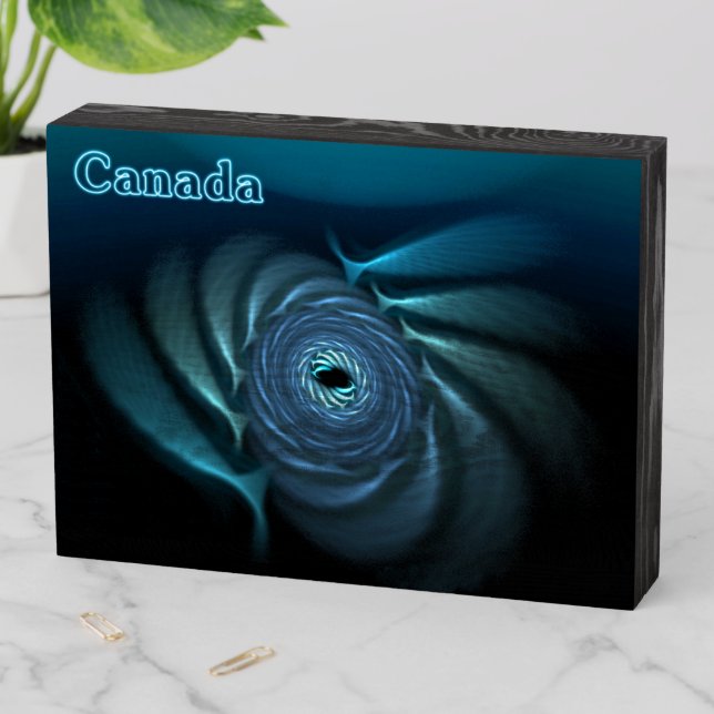 Ice Whales - Canada Wooden Box Sign (In Situ Horizontal)