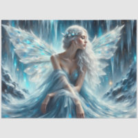 Ice wing Enchantress Winter Fairy Decoupage Paper