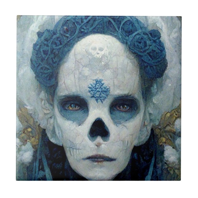 Ice Witch 2 Fantasy Sci-Fi Ceramic Tile (Front)
