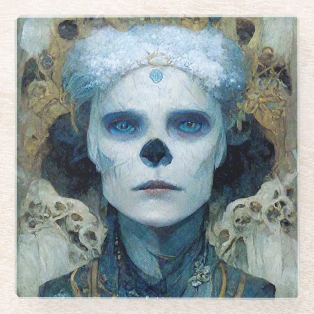 Ice Witch 3 Fantasy Sci-Fi Glass Coaster (Front)