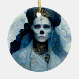 Ice Witch 4 Fantasy Sci-Fi Ceramic Ornament