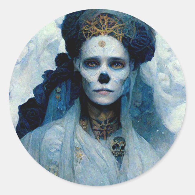 Ice Witch 4 Fantasy Sci-Fi Classic Round Sticker (Front)