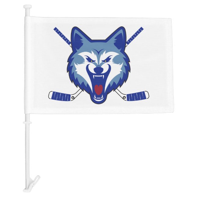 Ice Wolves - Car Flag (Front)