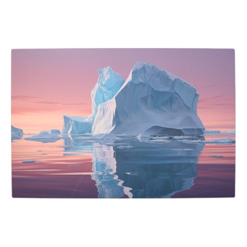 Iceberg At Sunset Metal Print