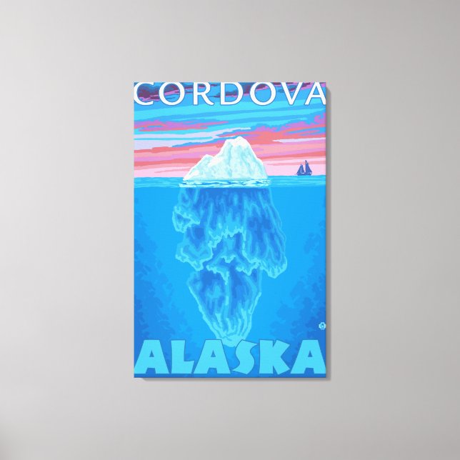 Iceberg Cross-Section - Cordova, Alaska Canvas Print (Front)