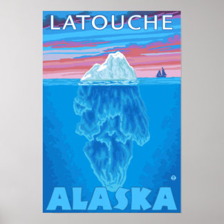 Iceberg Cross-Section - Latouche, Alaska Poster