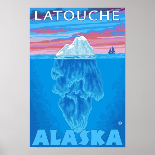 Iceberg Cross-Section - Latouche, Alaska Poster (Front)