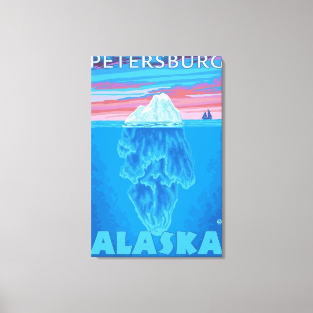Iceberg Cross-Section - Petersburg, Alaska Canvas Print (Front)