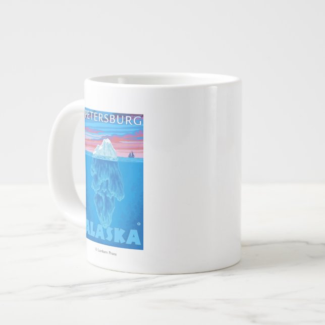 Iceberg Cross-Section - Petersburg, Alaska Giant Coffee Mug (Front Left)