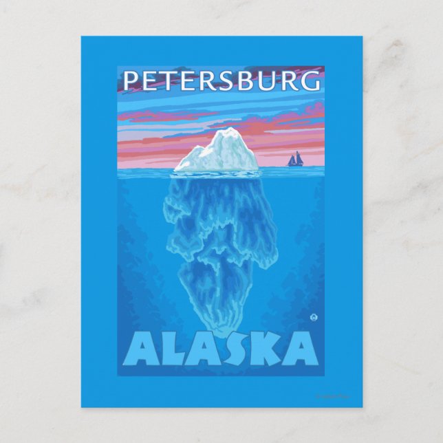 Iceberg Cross-Section - Petersburg, Alaska Postcard (Front)