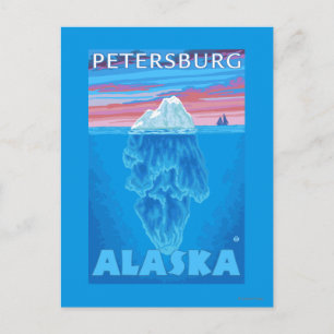 Iceberg Cross-Section - Petersburg, Alaska Postcard