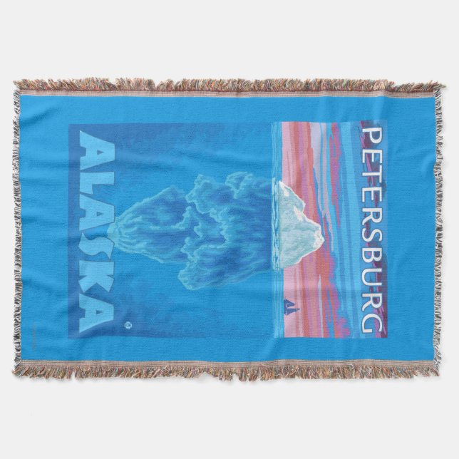 Iceberg Cross-Section - Petersburg, Alaska Throw Blanket (Front)