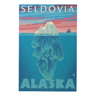 Iceberg Cross-Section - Seldovia, Alaska Wood Wall Art