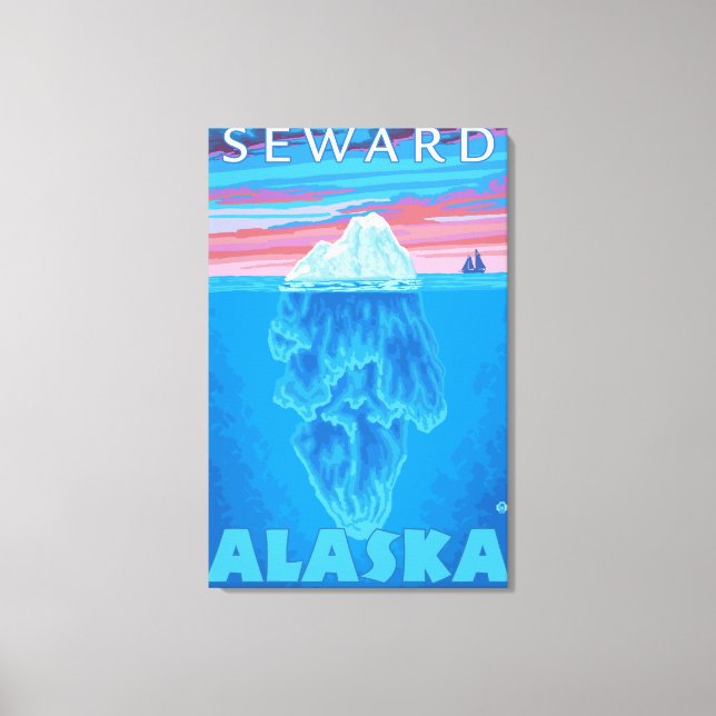 Iceberg Cross-Section - Seward, Alaska Canvas Print (Front)