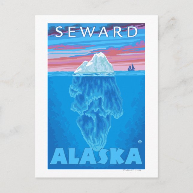 Iceberg Cross-Section - Seward, Alaska Postcard (Front)