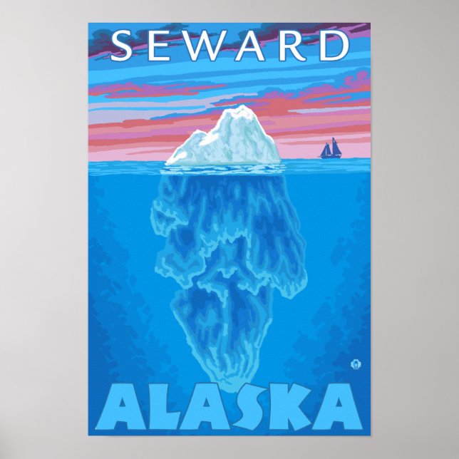Iceberg Cross-Section - Seward, Alaska Poster (Front)