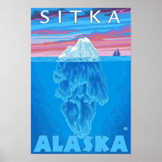Iceberg Cross-Section - Sitka, Alaska Poster