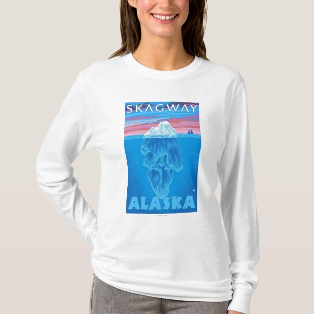 Iceberg Cross-Section - Skagway, Alaska T-Shirt (Front)