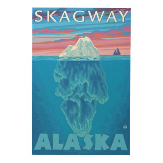 Iceberg Cross-Section - Skagway, Alaska Wood Wall Art