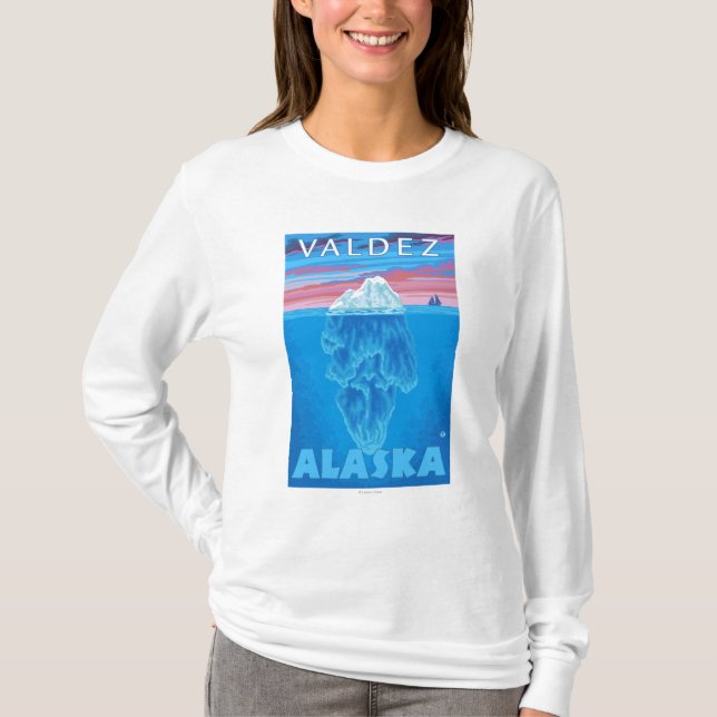 Iceberg Cross-Section - Valdez, Alaska T-Shirt (Front)