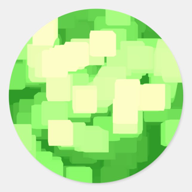 "Iceberg"  Geometric Art Classic Round Sticker (Front)