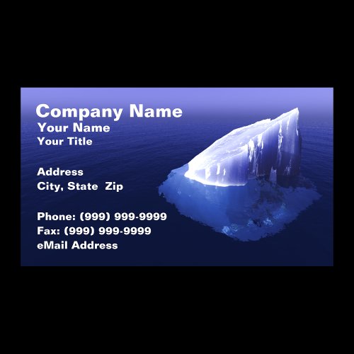 Iceberg in Clear Blue Water Business Card Template