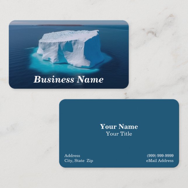 Iceberg in Clear Blue Water Business Card (Front/Back)