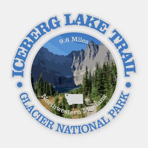 Iceberg Lake Trail rd Sticker