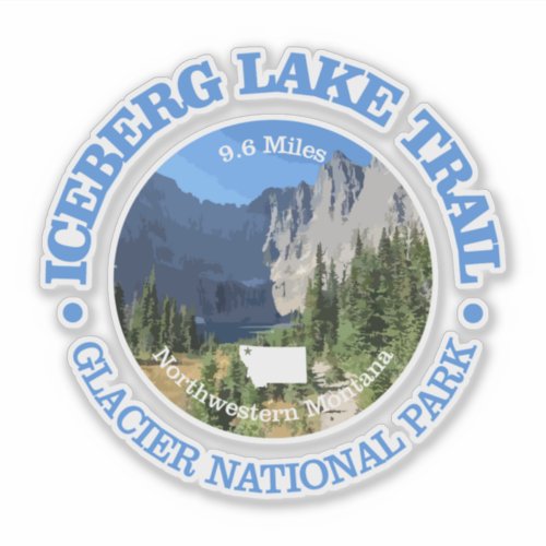 Iceberg Lake Trail rd Sticker