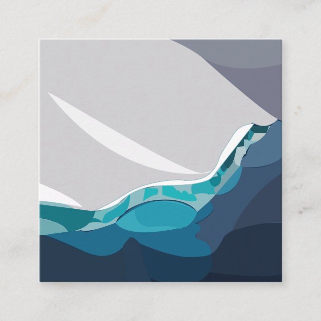 Iceberg Ocean  Square Business Card (Front)