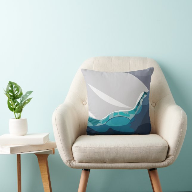 Iceberg Ocean  Throw Pillow (Chair)