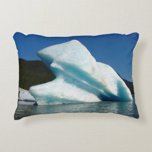 Iceberg on Mendenhall Lake in Alaska Accent Pillow