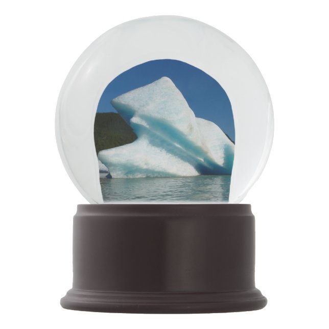 Iceberg on Mendenhall Lake in Alaska Snow Globe (Front)