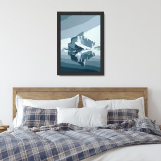 Iceberg Reflection in Arctic Waters Framed Art