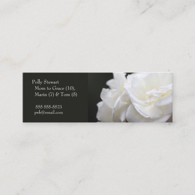Iceberg roses Mom Mini Business Card (Front)
