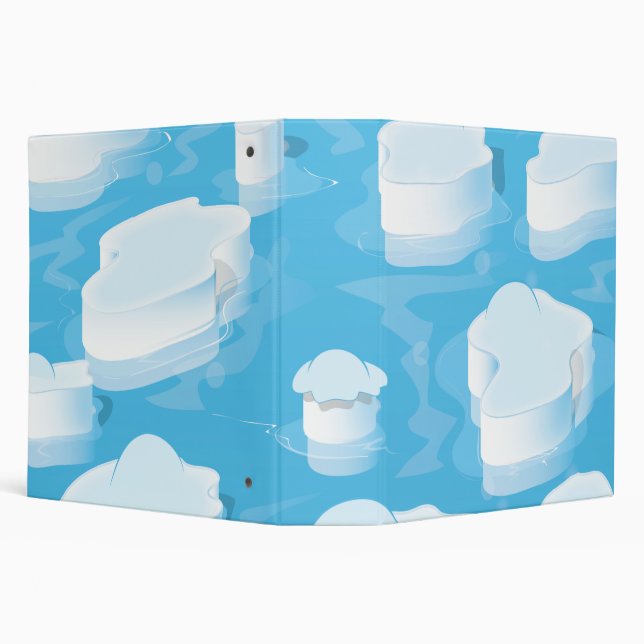 Icebergs 3 Ring Binder (Background)