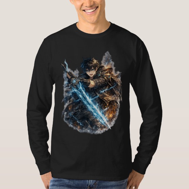 Icebound Warrior and Lightning Blade T-Shirt (Front)