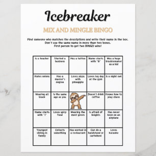 Icebreaker Mix and Mingle Bingo Game