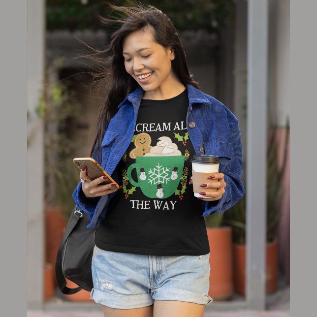 Icecream All The Way Christmas T-Shirt (Creator Uploaded)