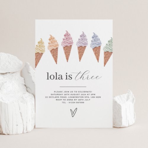 Icecream Birthday Invitation