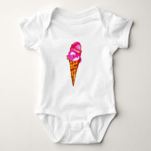 icecream gelato cute food art baby bodysuit