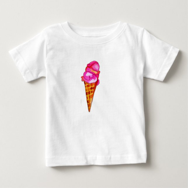 icecream gelato cute food art baby T-Shirt (Front)