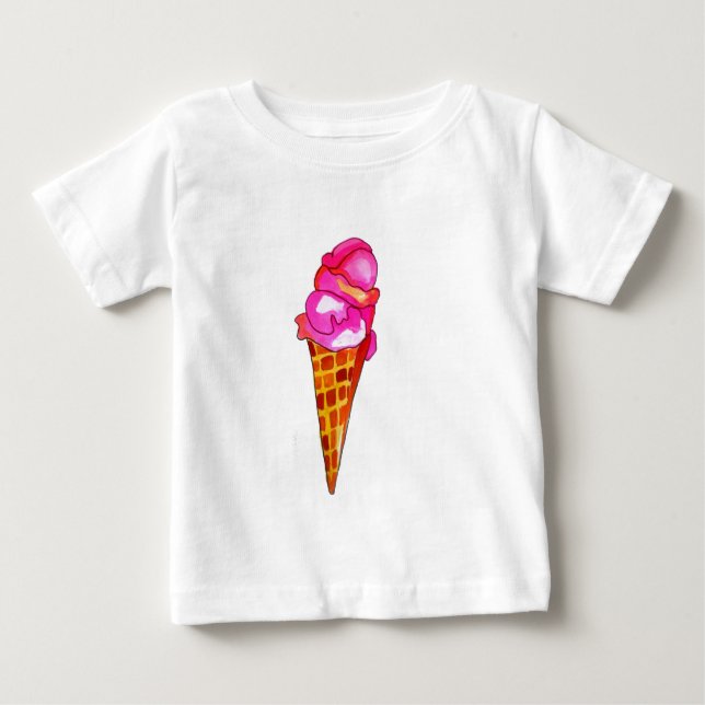 icecream gelato cute food art baby T-Shirt (Front)
