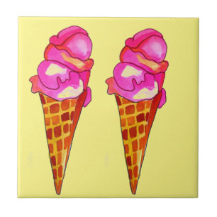 icecream gelato cute food art ceramic tile