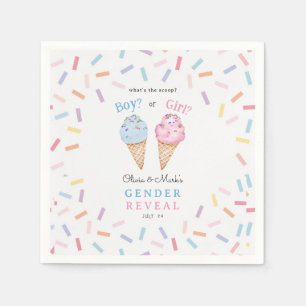 Icecream Gender Reveal Napkins