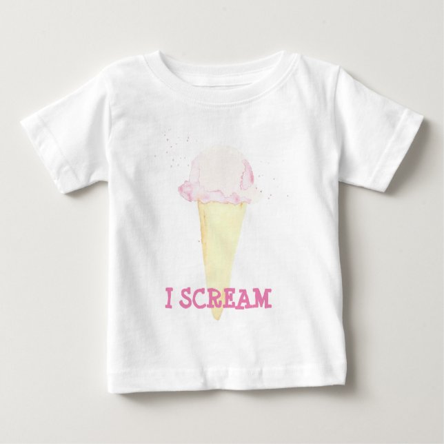icecream i scream baby bodysuit (Front)