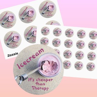 Icecream It's Cheaper than Therapy Funny